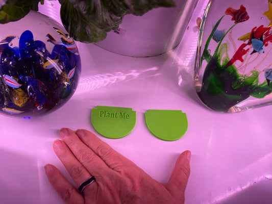 Cover Plain or "Plant Me" Lids  Lid Engraved Grow Pot Round Juice Plus+ Tower Garden Towergarden, USA Made, 3D Printed, 