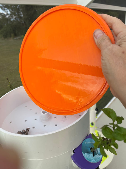 Top of Tower Shower Cap Lid Juice Plus+ Tower Garden Towergarden, For Flex and Home Unit, USA Made, 3D Printed, PETG