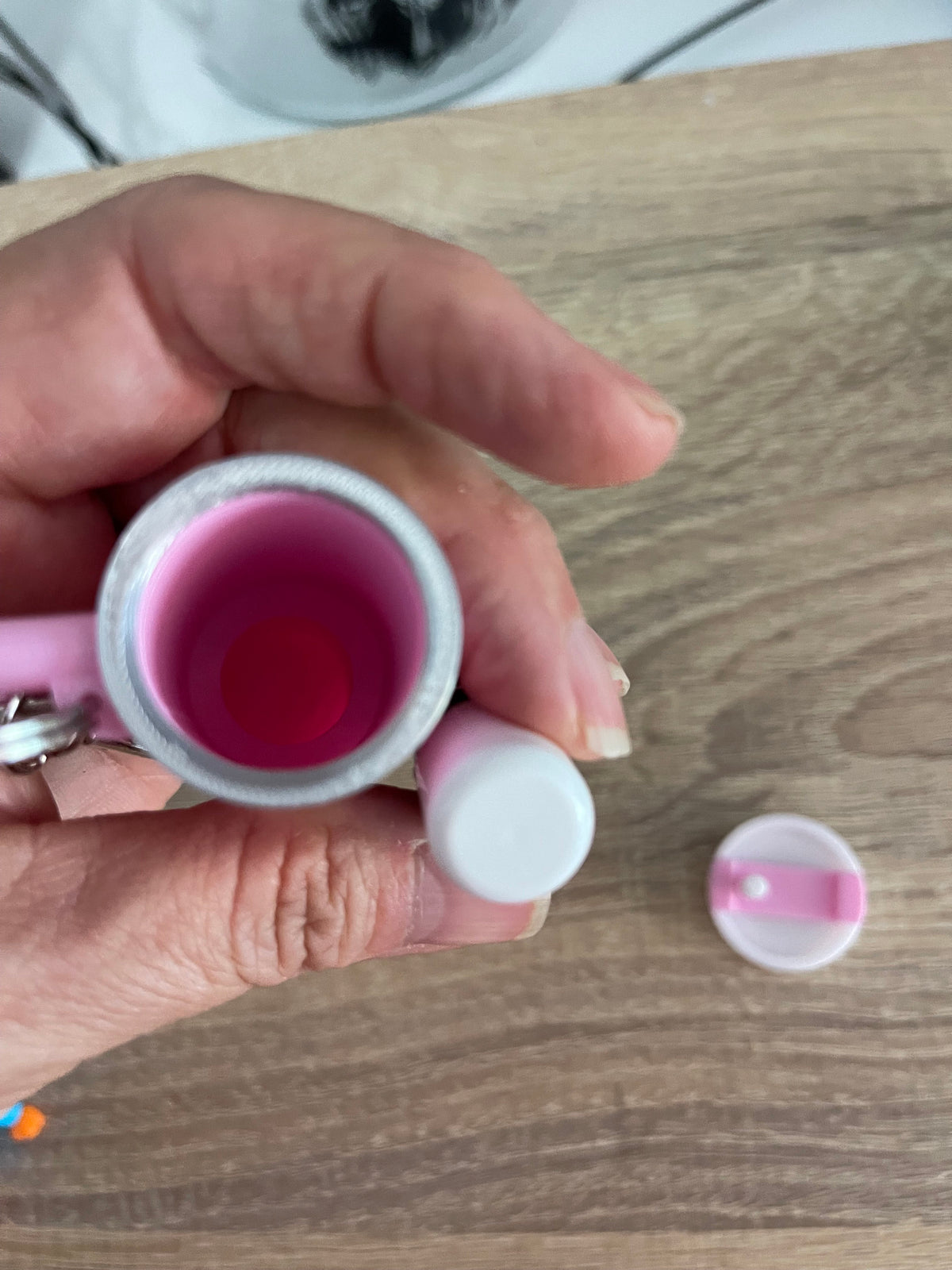 3D Printed Tumbler Cup Keychain Key Chain With Storage Inside for chapstick