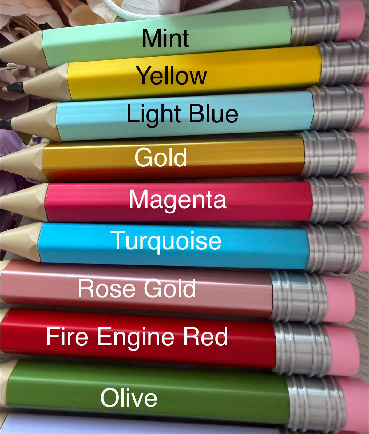 3D Printed Big Pencil Pen | Refillable Ink Pen | Teacher Gift | Nurse Gift | Desk Accessory | Novelty Pen | Office Gift