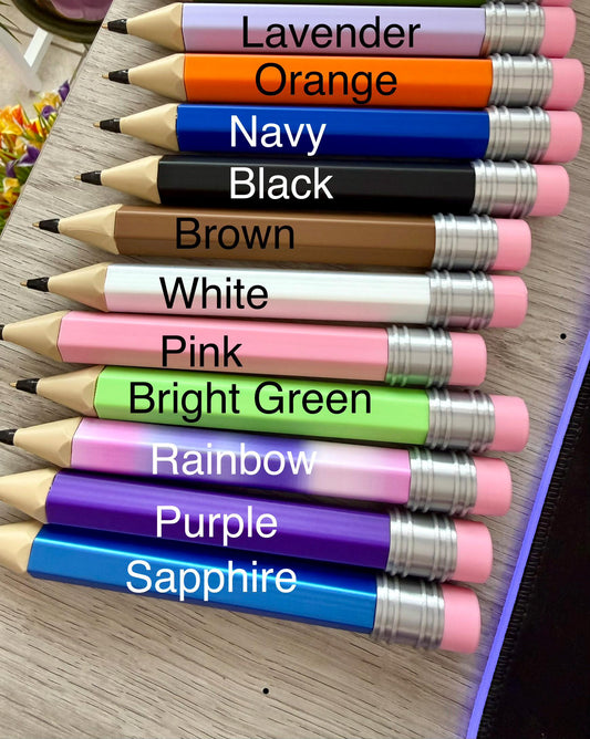 3D Printed Big Pencil Pen | Refillable Ink Pen | Teacher Gift | Nurse Gift | Desk Accessory | Novelty Pen | Office Gift